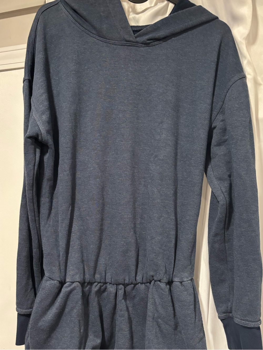 Free People Movement XS Navy Hooded Romper Oversized Relaxed Fit